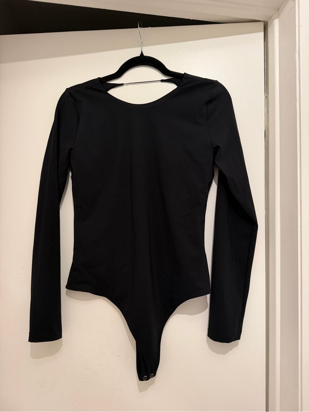 Alexander Wang Black Long-Sleeve Bodysuit